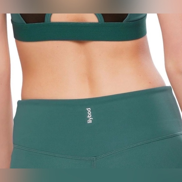 Lilybod Teal Leggings with White Accents - Picture 3 of 4